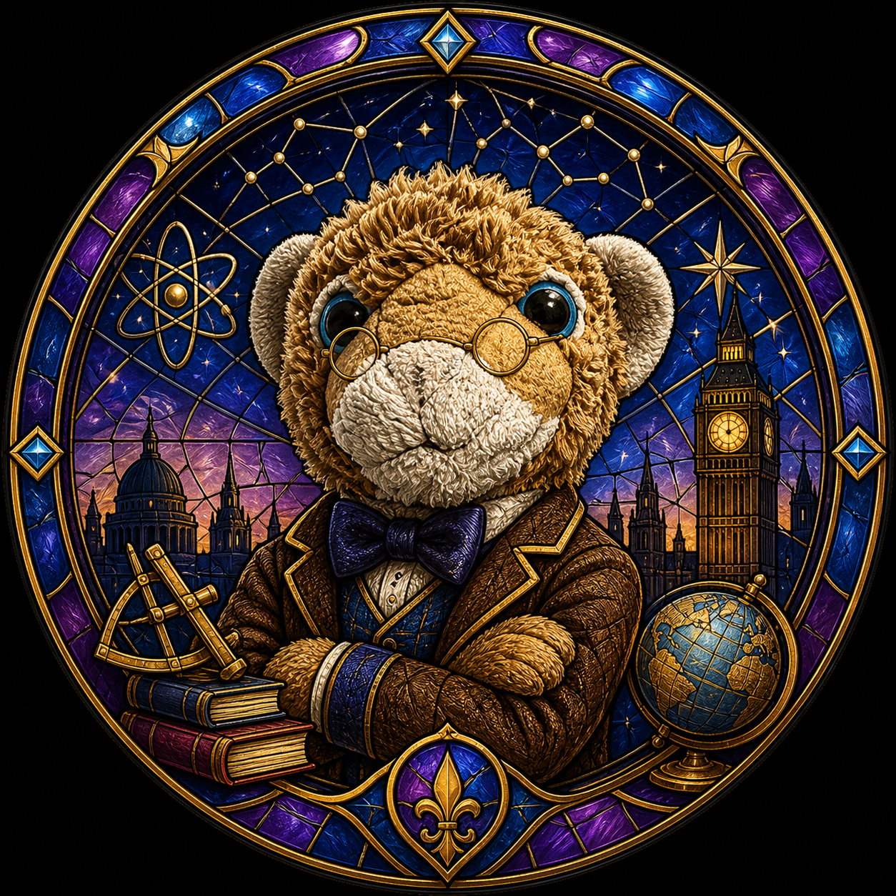 Stained glass portrait
